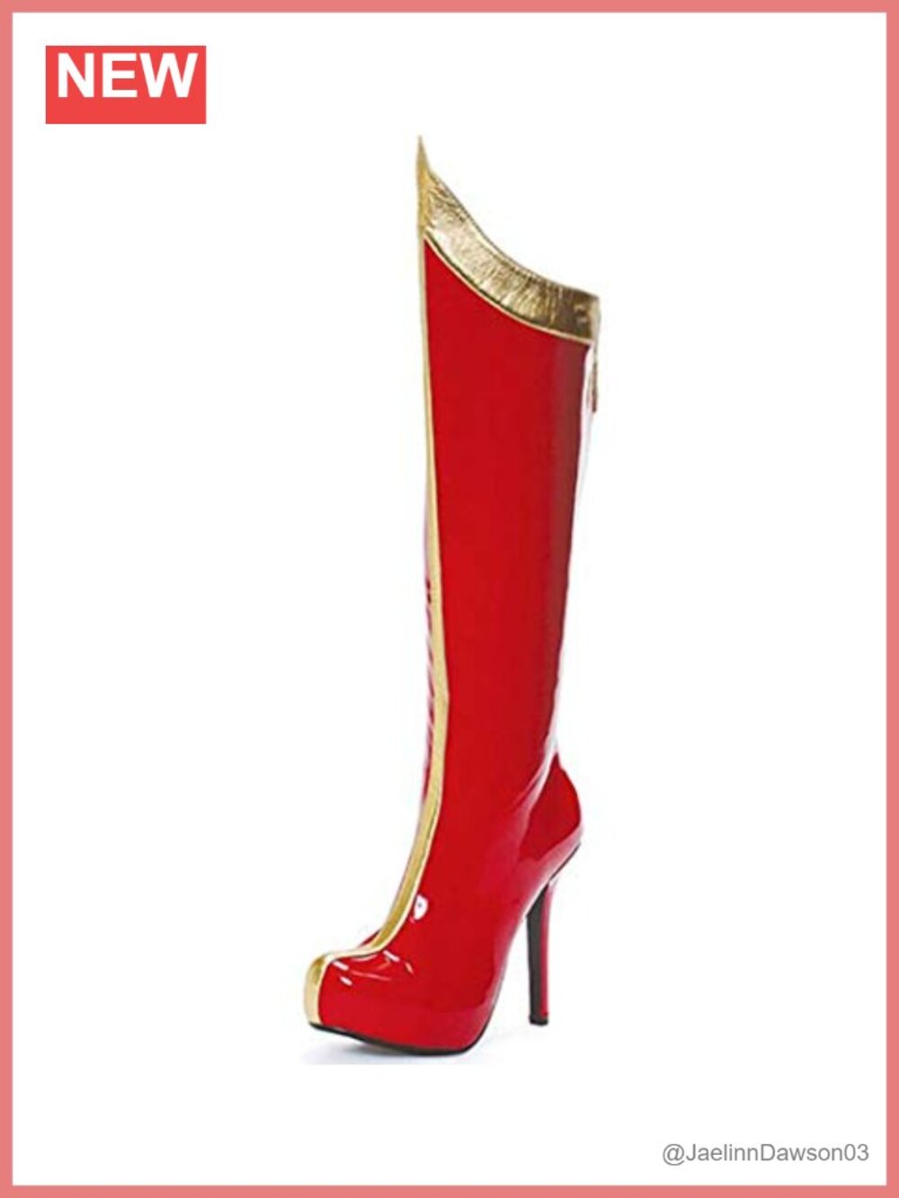 Hidden Platform Superhero Knee-High Combat Boots Leather
